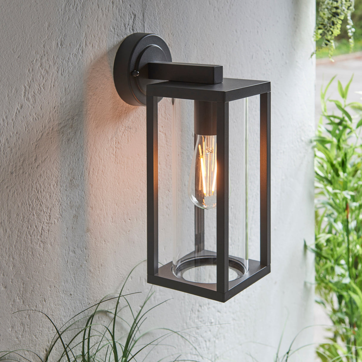 Endon Hamden Outdoor Wall Light Textured Black –  from Amos Lighting + Home