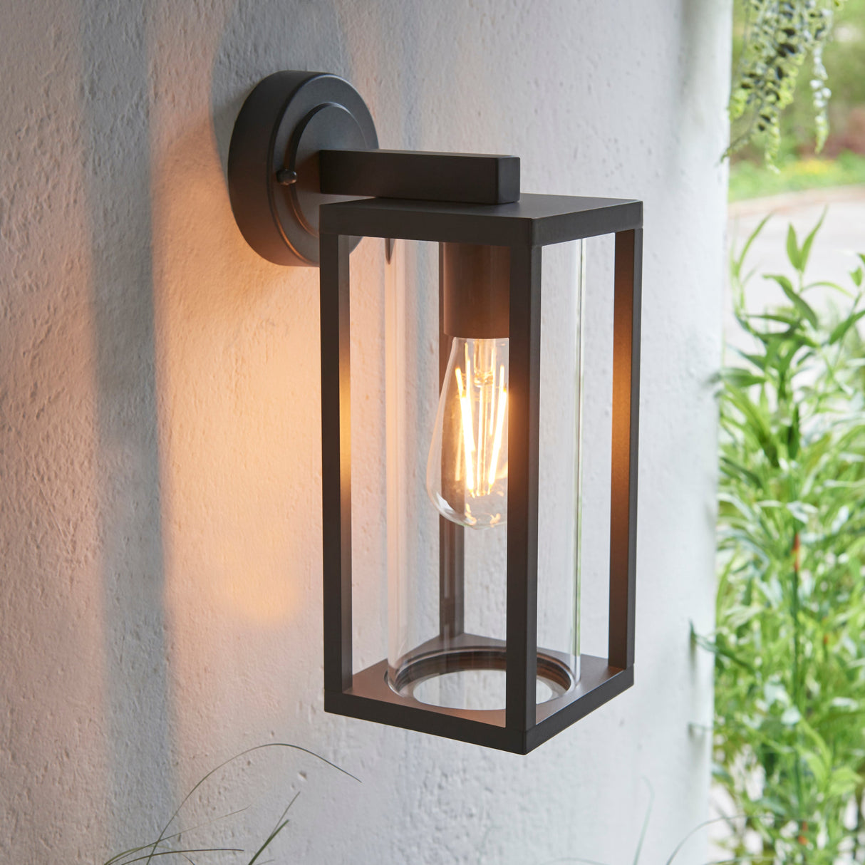 Endon Hamden Outdoor Wall Light Textured Black –  from Amos Lighting + Home