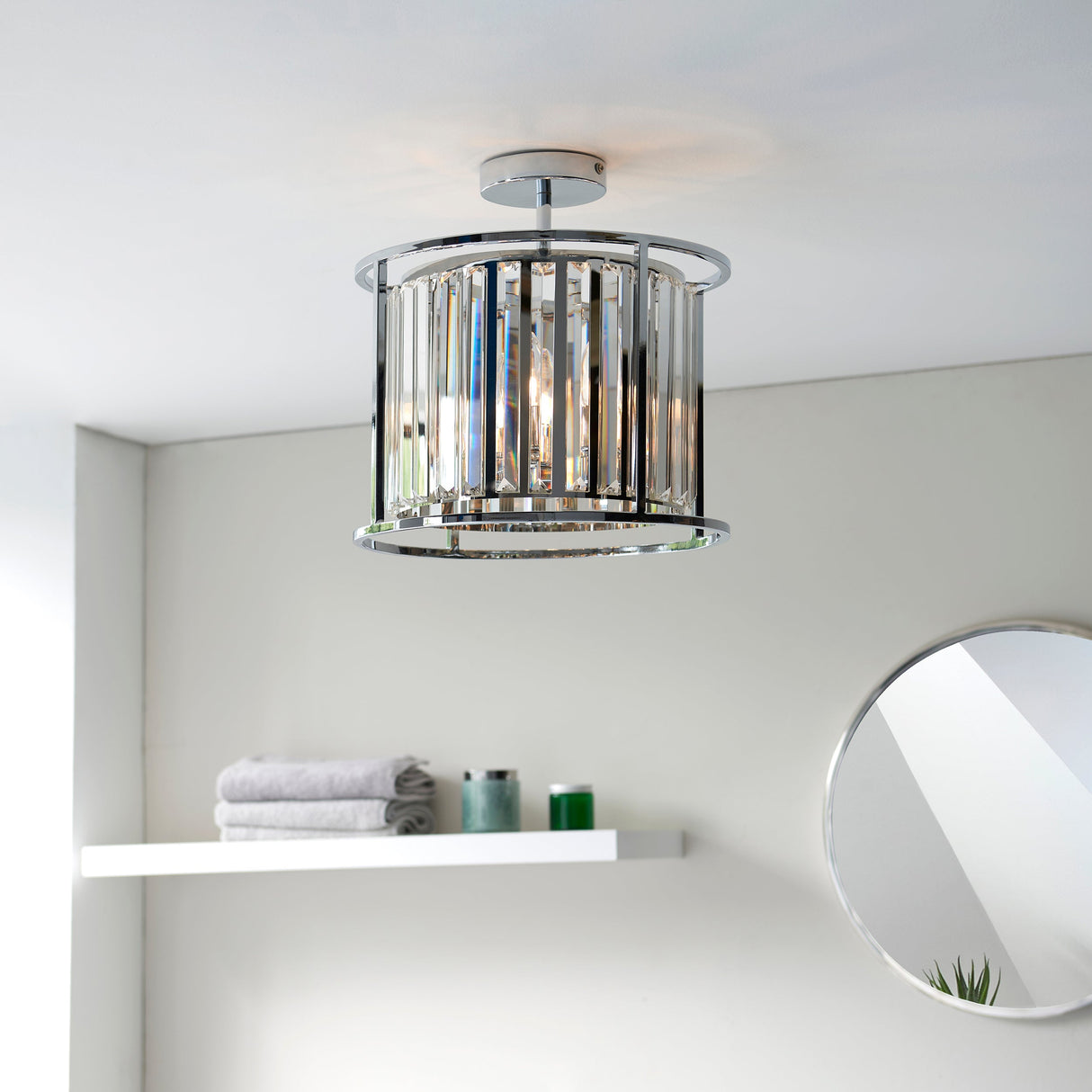 Endon Hamilton Bathroom Ceiling Light Chrome IP44 –  from Amos Lighting + Home