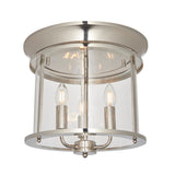 Endon Hampworth Flush Ceiling Light Polished Nickel –  from Amos Lighting + Home