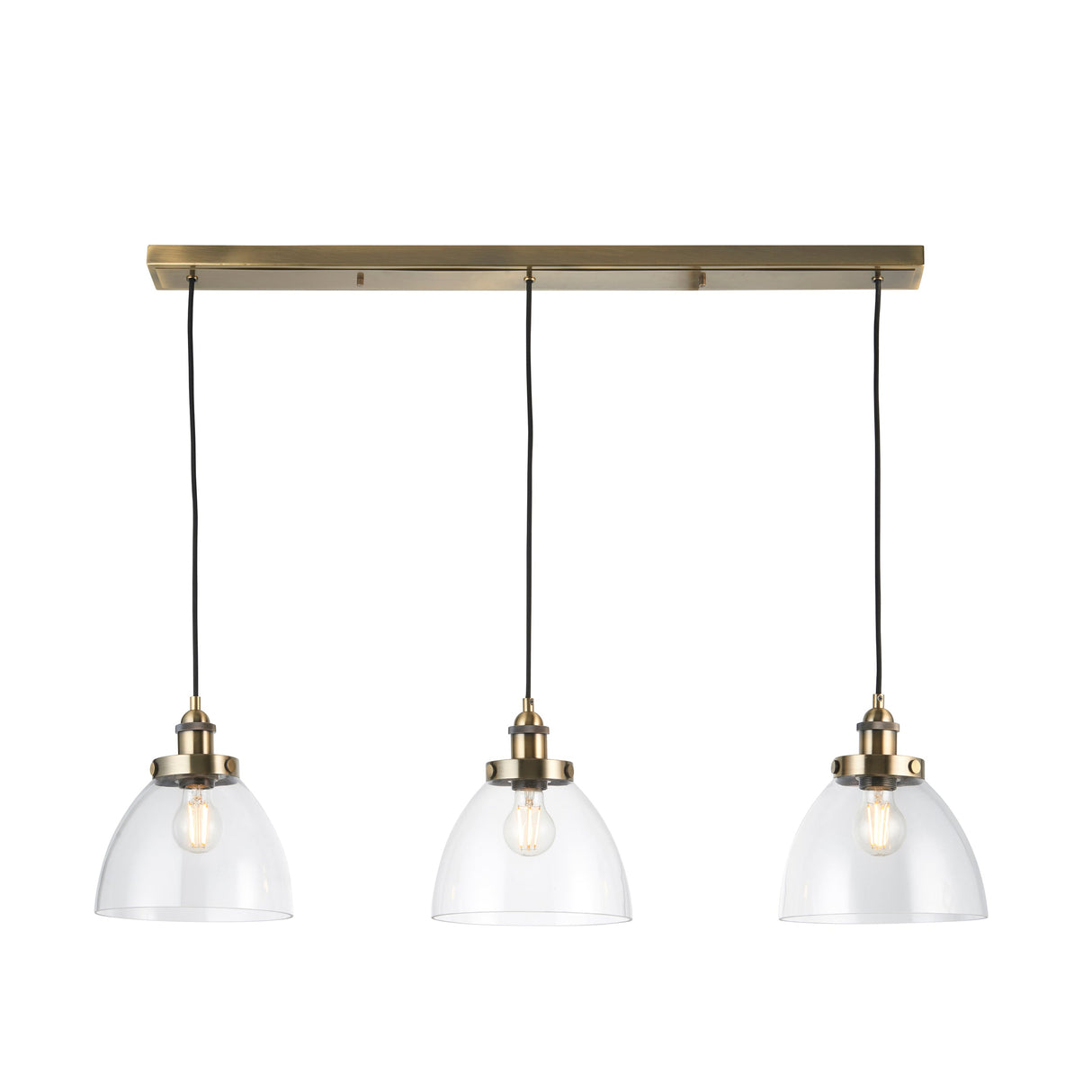 Amos Hansen 3 Light Bar Pendant Antique Brass –  from Amos Lighting + Home