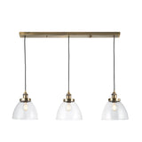 Amos Hansen 3 Light Bar Pendant Antique Brass –  from Amos Lighting + Home