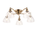 Endon Hansen 5lt Semi flush Antique Brass from Amos Lighting + Home