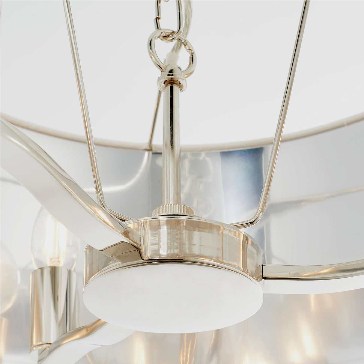 Endon Harvey 3lt Pendant Drum Bright Nickel –  from Amos Lighting + Home