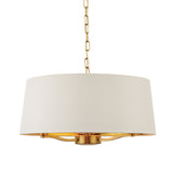 Endon Harvey 3lt Pendant Drum Brushed Satin Gold –  from Amos Lighting + Home