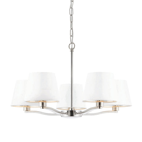 Endon Harvey 5lt Pendant Bright Nickel –  from Amos Lighting + Home