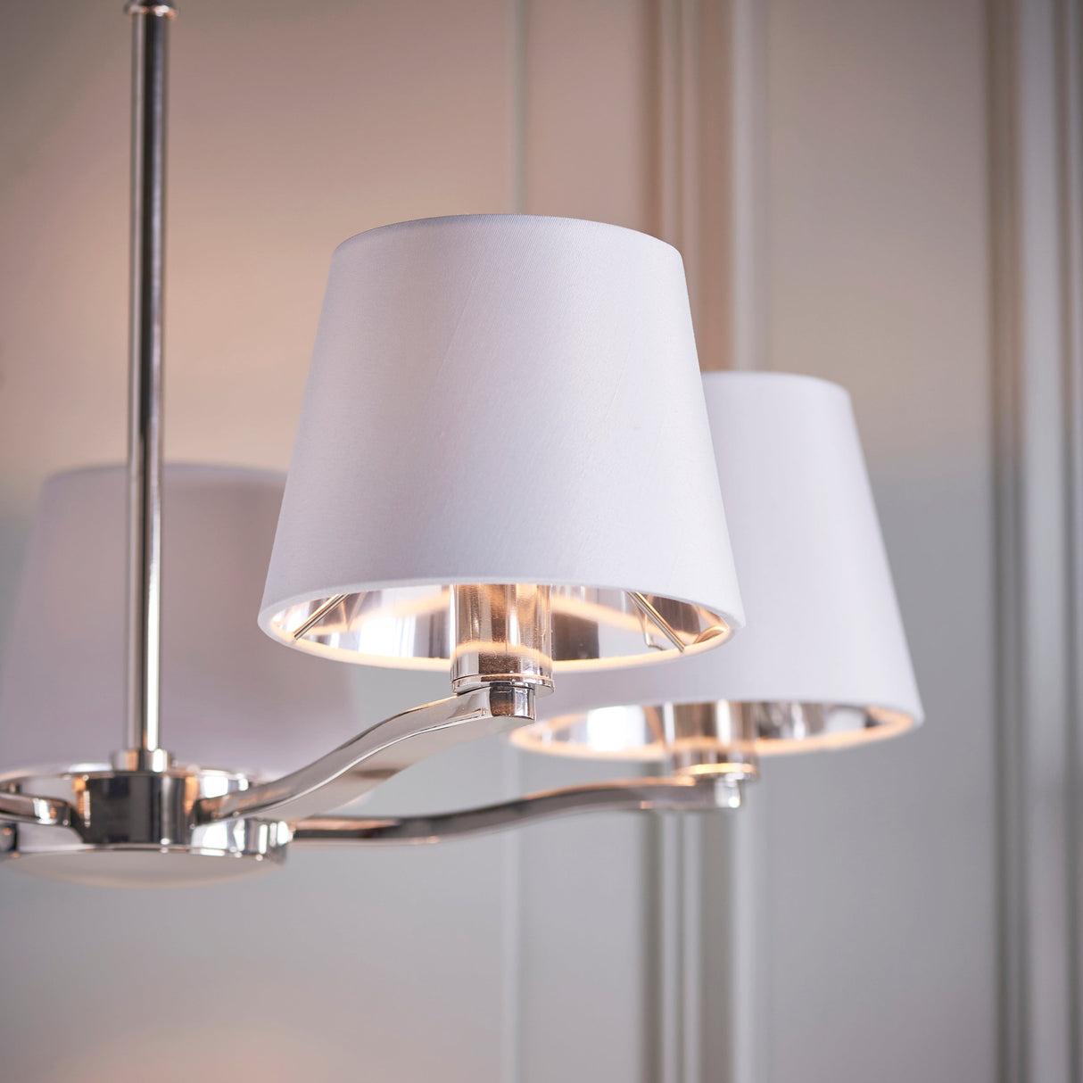 Endon Harvey 5lt Pendant Bright Nickel –  from Amos Lighting + Home