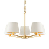 Endon Harvey 5lt Pendant Brushed Satin Gold –  from Amos Lighting + Home