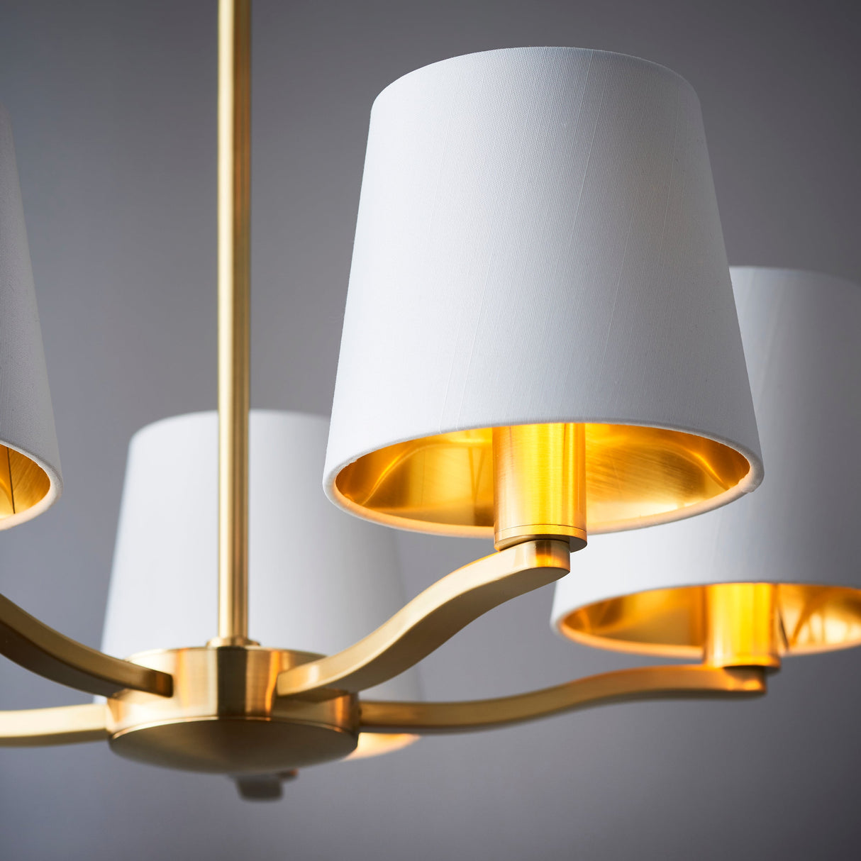 Endon Harvey 5lt Pendant Brushed Satin Gold –  from Amos Lighting + Home