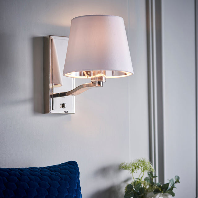 Endon Harvey Wall Light Bright Nickel –  from Amos Lighting + Home