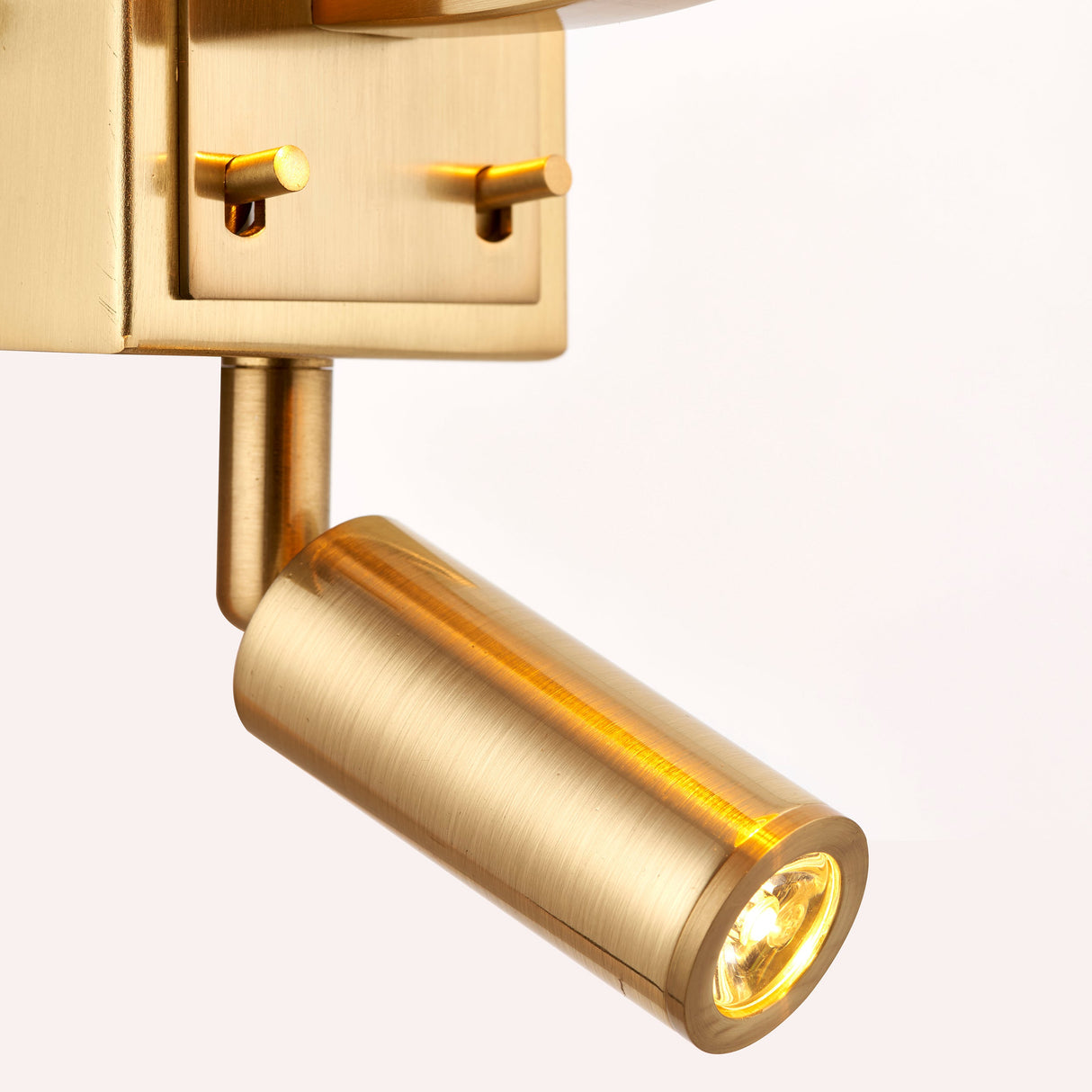 Endon Harvey Wall Light Brushed Satin Gold with LED Reader –  from Amos Lighting + Home