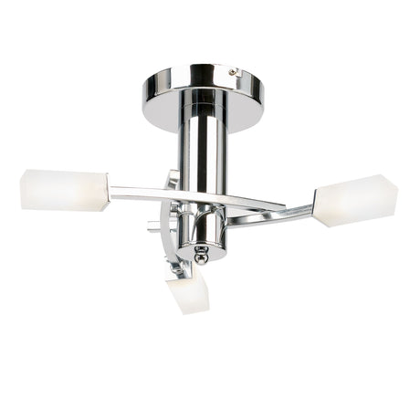 Amos Havana 3 Light Semi flush Ceiling Light Chrome –  from Amos Lighting + Home