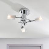 Amos Havana 3 Light Semi flush Ceiling Light Chrome –  from Amos Lighting + Home