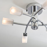 Amos Havana 6 Light Semi flush Ceiling Light Chrome –  from Amos Lighting + Home