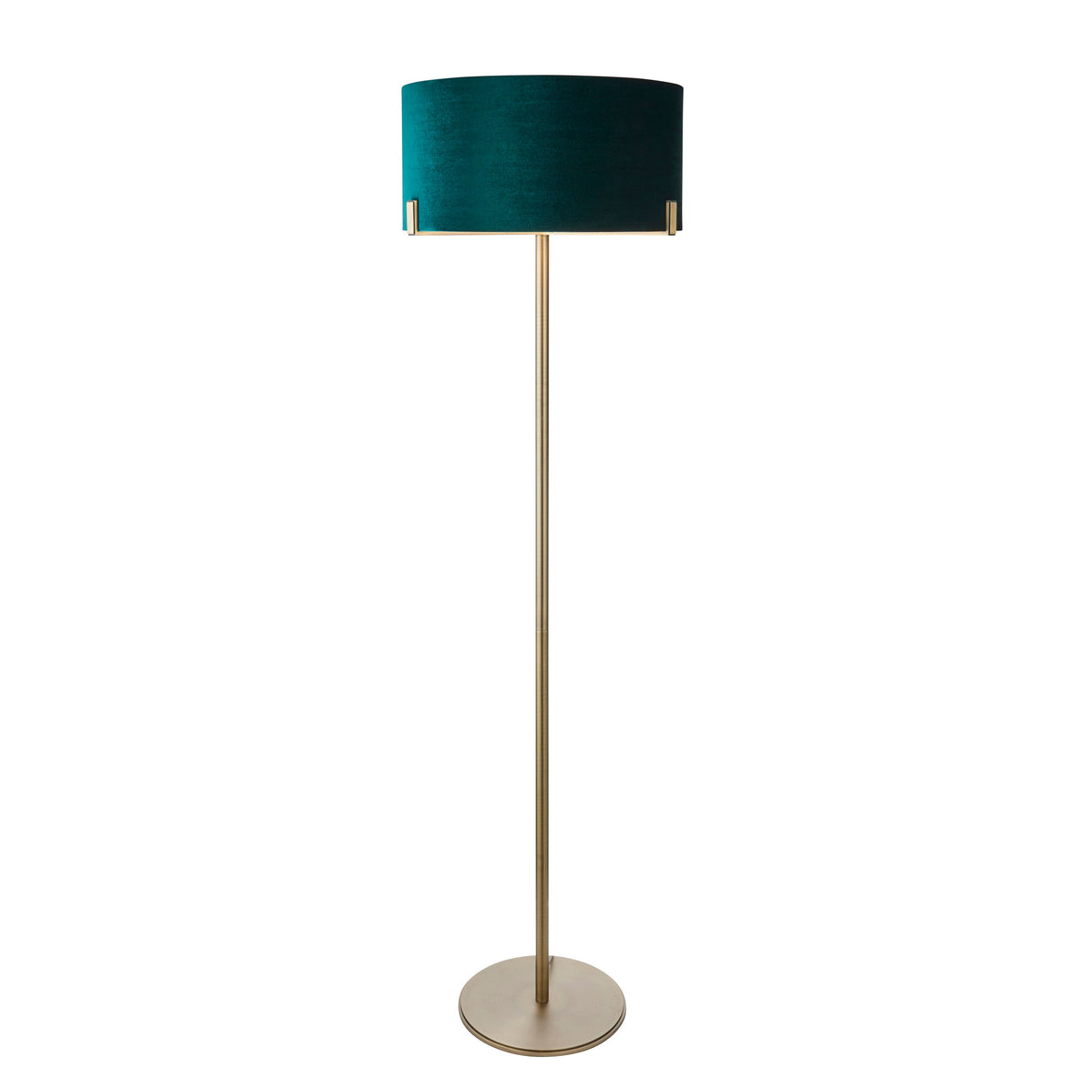 Endon Hayfield Floor Lamp Antique Brass & Fir –  from Amos Lighting + Home