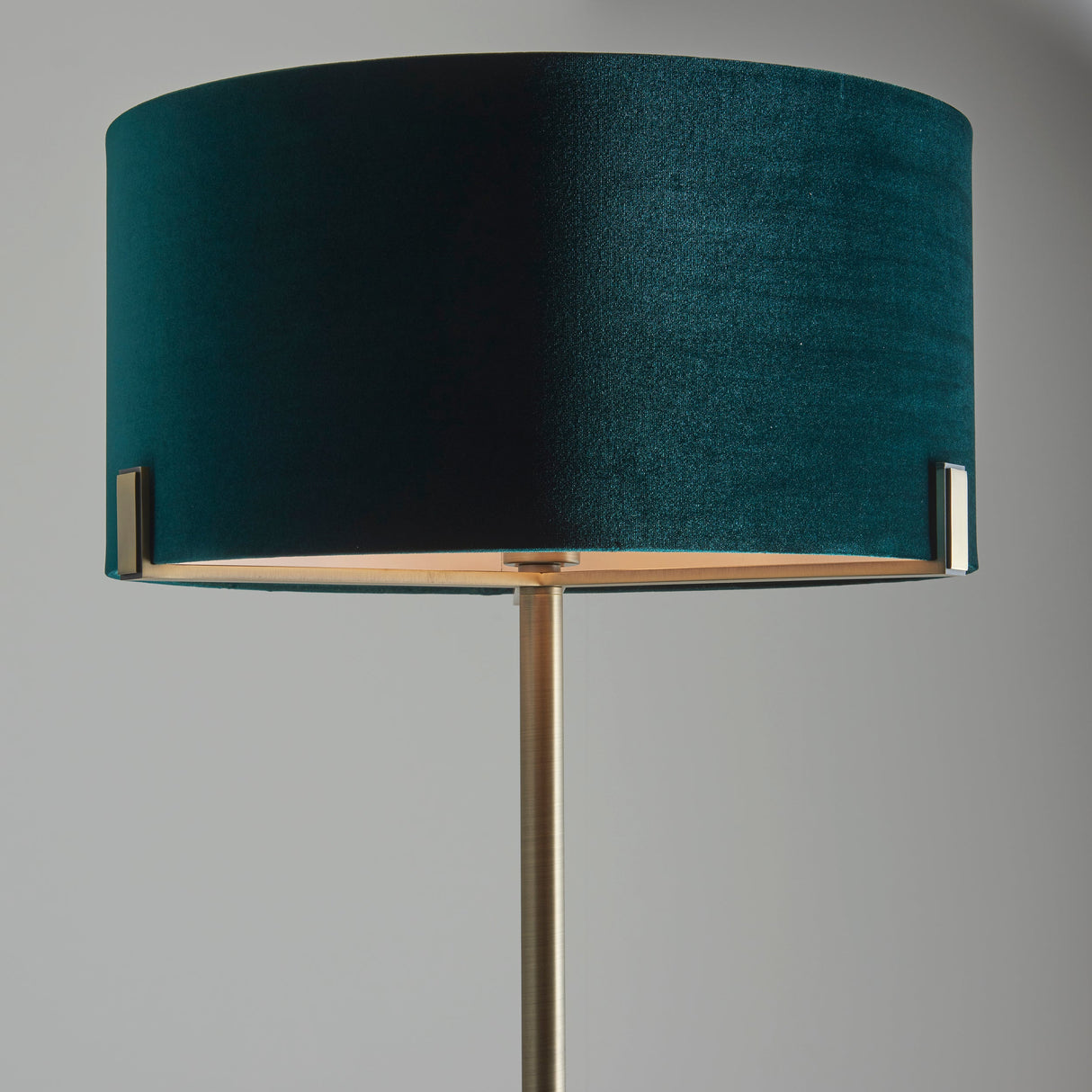 Endon Hayfield Floor Lamp Antique Brass & Fir –  from Amos Lighting + Home