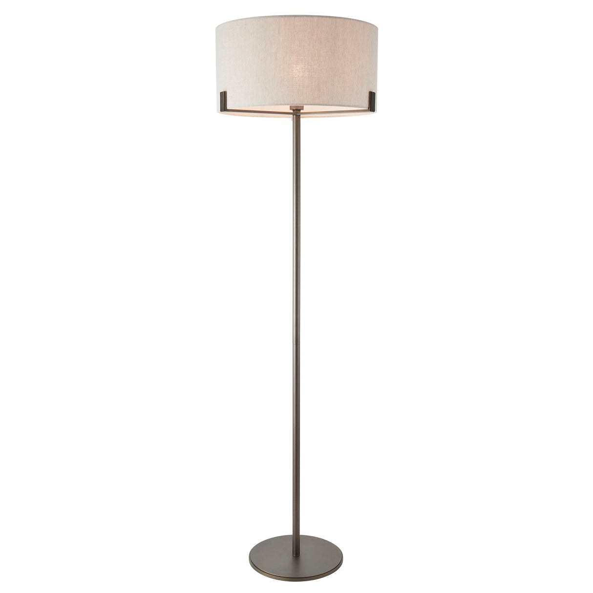 Endon Hayfield Floor Lamp Bronze & Natural –  from Amos Lighting + Home