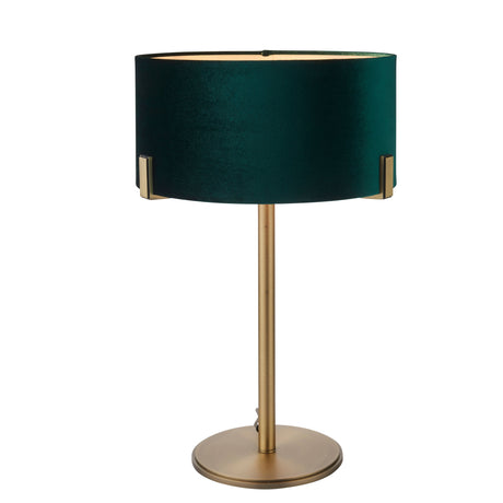 Endon Hayfield Table Lamp Antique Brass & Fir –  from Amos Lighting + Home