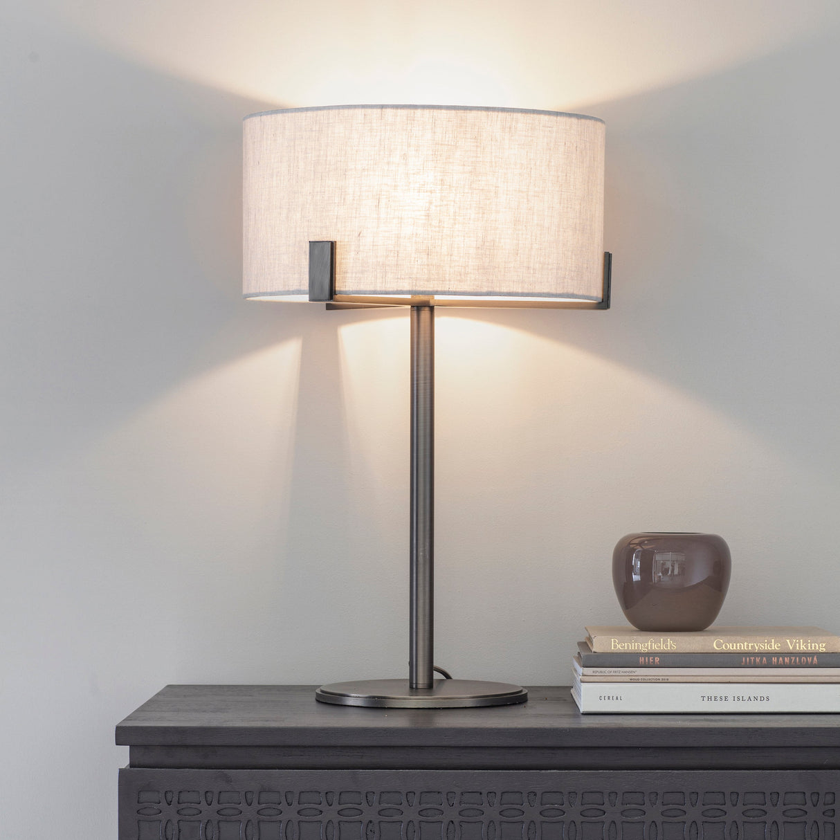 Endon Hayfield Table Lamp Bronze & Natural –  from Amos Lighting + Home