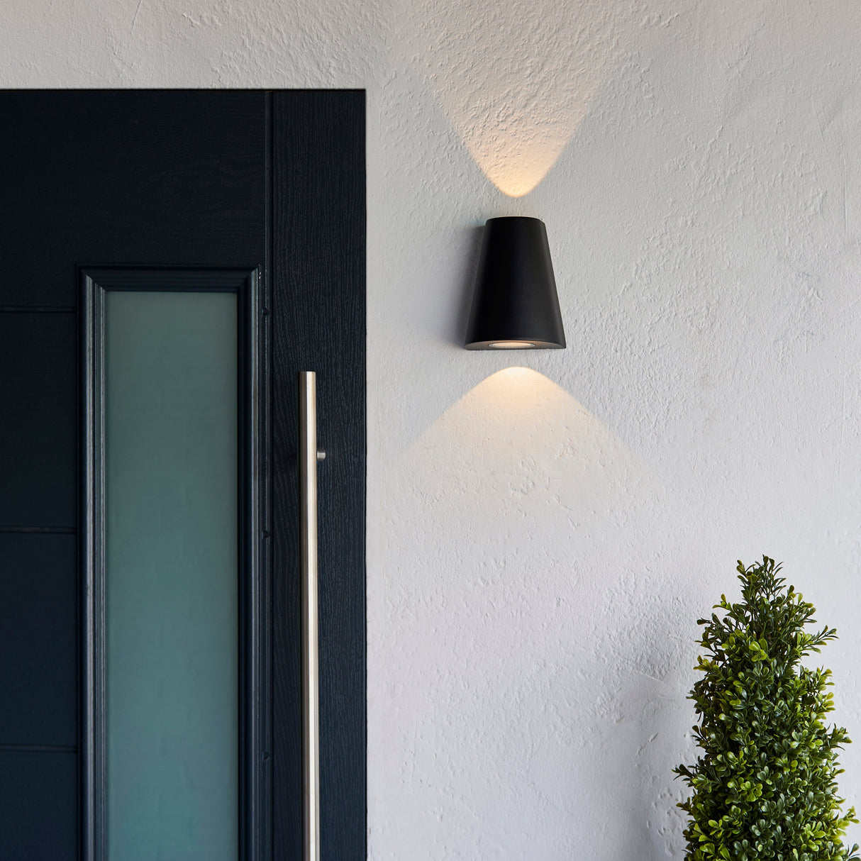 Amos Helm Outdoor Wall Light Up Down Textured Black –  from Amos Lighting + Home