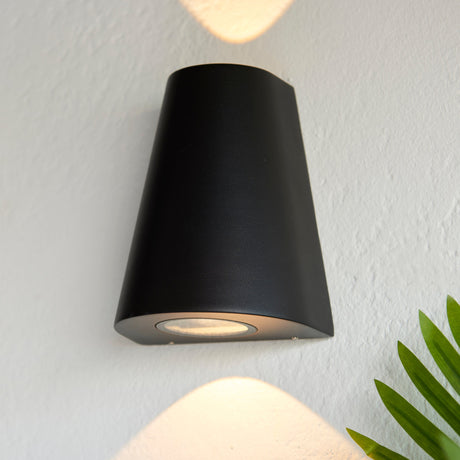 Amos Helm Outdoor Wall Light Up Down Textured Black –  from Amos Lighting + Home