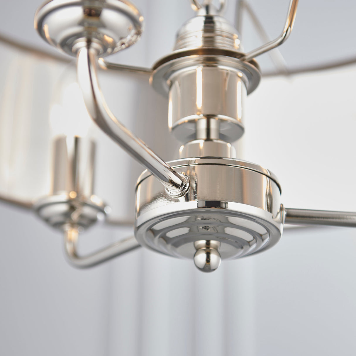 Endon Highclere 3lt Pendant Bright Nickel & Charcoal –  from Amos Lighting + Home