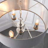 Endon Highclere 3lt Pendant Bright Nickel & Charcoal –  from Amos Lighting + Home