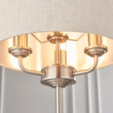 Endon Highclere Table Lamp Brushed Chrome & Natural –  from Amos Lighting + Home