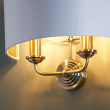 Endon Highclere Wall Light Antique Brass & White –  from Amos Lighting + Home