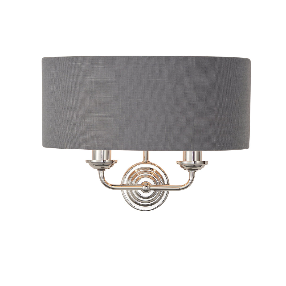 Endon Highclere Wall Light Bright Nickel & Charcoal –  from Amos Lighting + Home