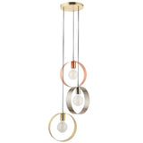 Amos Hoop 3 Light Pendant Cluster Multi Coloured –  from Amos Lighting + Home