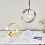 Amos Hoop Single Pendant Brushed Nickel –  from Amos Lighting + Home