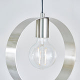 Amos Hoop Single Pendant Brushed Nickel –  from Amos Lighting + Home