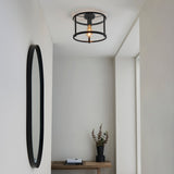 Amos Hopton Flush Ceiling Light Matt Black –  from Amos Lighting + Home