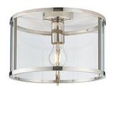 Amos Hopton Flush Ceiling Light Nickel –  from Amos Lighting + Home