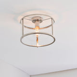 Amos Hopton Flush Ceiling Light Nickel –  from Amos Lighting + Home