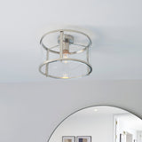 Amos Hopton Flush Ceiling Light Nickel –  from Amos Lighting + Home