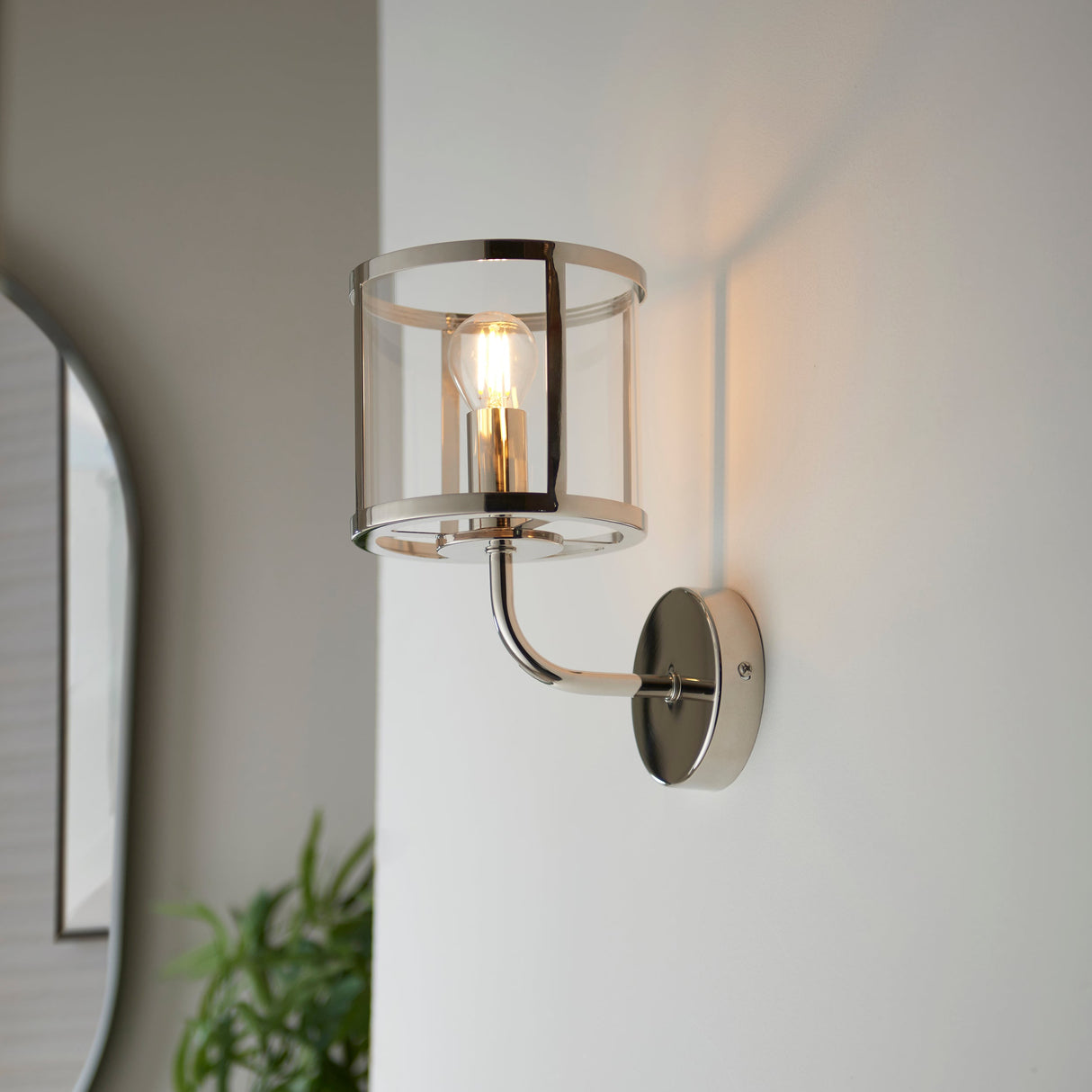 Amos Hopton Wall Light Bright Nickel –  from Amos Lighting + Home