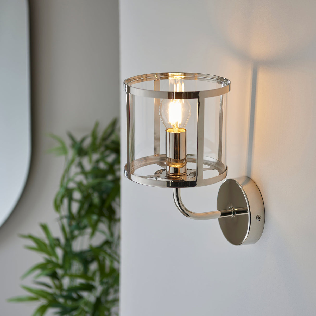 Amos Hopton Wall Light Bright Nickel –  from Amos Lighting + Home