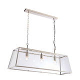 Endon Hurst 3lt Bar Pendant Bright Nickel –  from Amos Lighting + Home