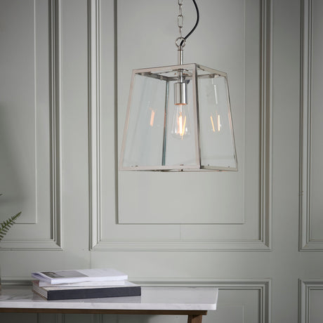 Endon Hurst Pendant Bright Nickel –  from Amos Lighting + Home