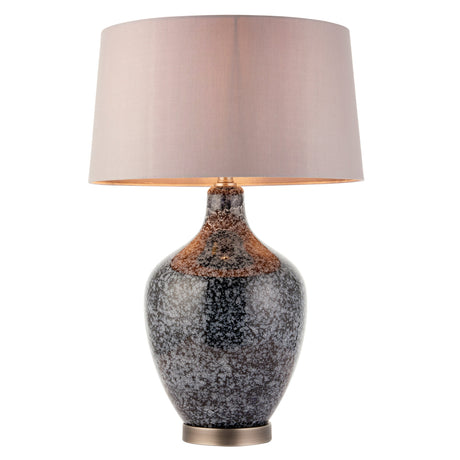 Endon Ilsa Glass Table Lamp Black with Grey Speckles –  from Amos Lighting + Home