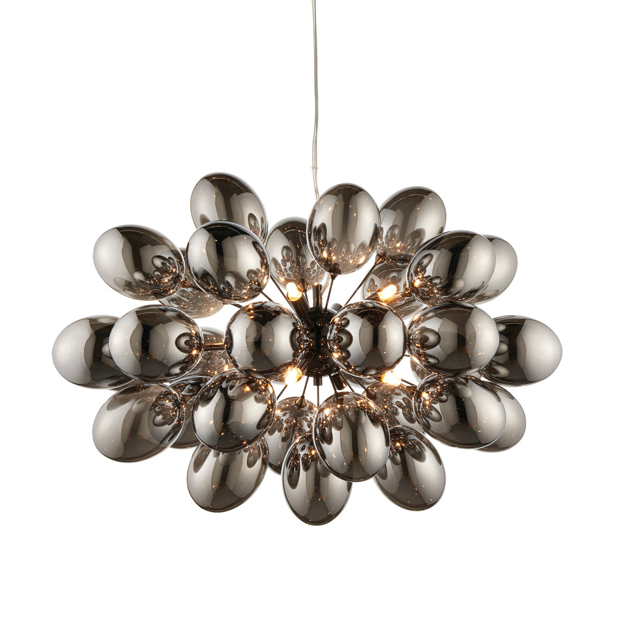 Amos Infinity 8lt Chandelier Black Chrome –  from Amos Lighting + Home