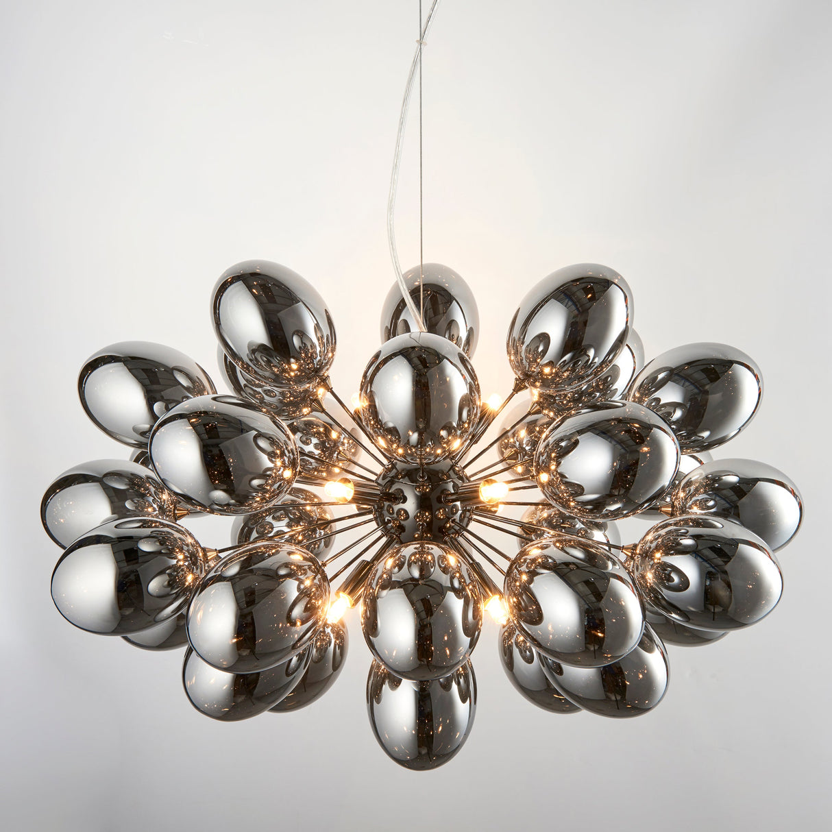 Amos Infinity 8lt Chandelier Black Chrome –  from Amos Lighting + Home