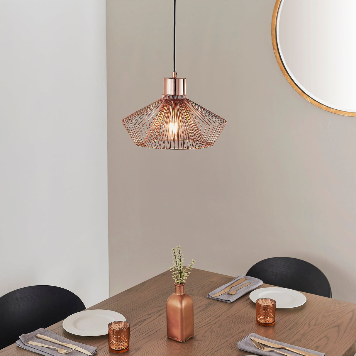 Endon Kimberley Pendant Copper –  from Amos Lighting + Home