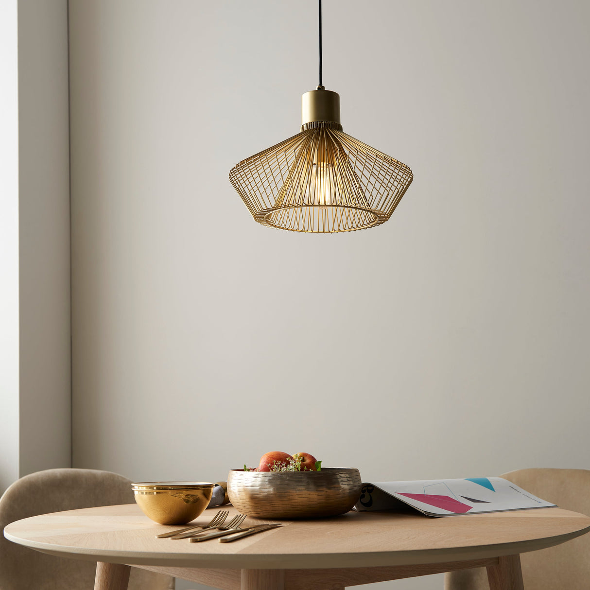 Endon Kimberley Pendant Polished Gold –  from Amos Lighting + Home