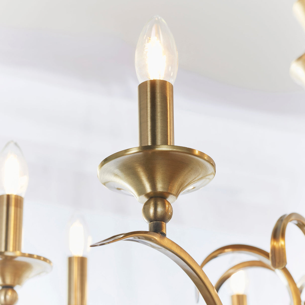 Endon Kora 8lt Chandelier Antique Brass –  from Amos Lighting + Home