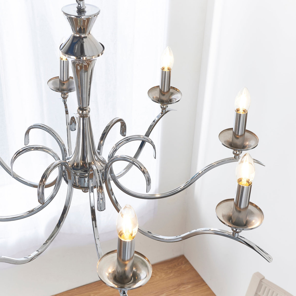 Endon Kora 8lt Chandelier Chrome –  from Amos Lighting + Home