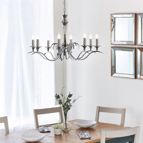 Endon Kora 8lt Chandelier Chrome –  from Amos Lighting + Home