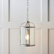 Amos Lambeth Single Lantern Satin Nickel –  from Amos Lighting + Home